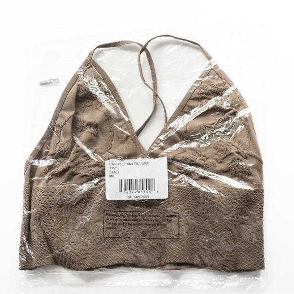 NWT Free People Candy Seamless Bra in Sand Sz Med/Lrg - Picture 13 of 16